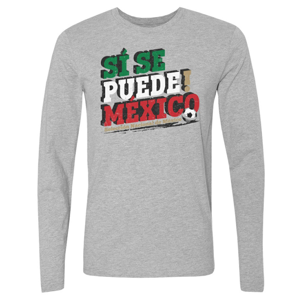 Mexico National Team 500 Level Si Se Puede Long Sleeve T-Shirt -  Heather Gray