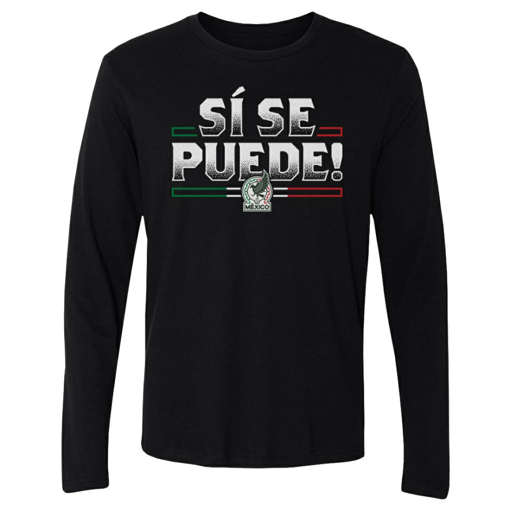 Mexico National Team 500 Level Si Se Puede Long Sleeve T-Shirt -  Black