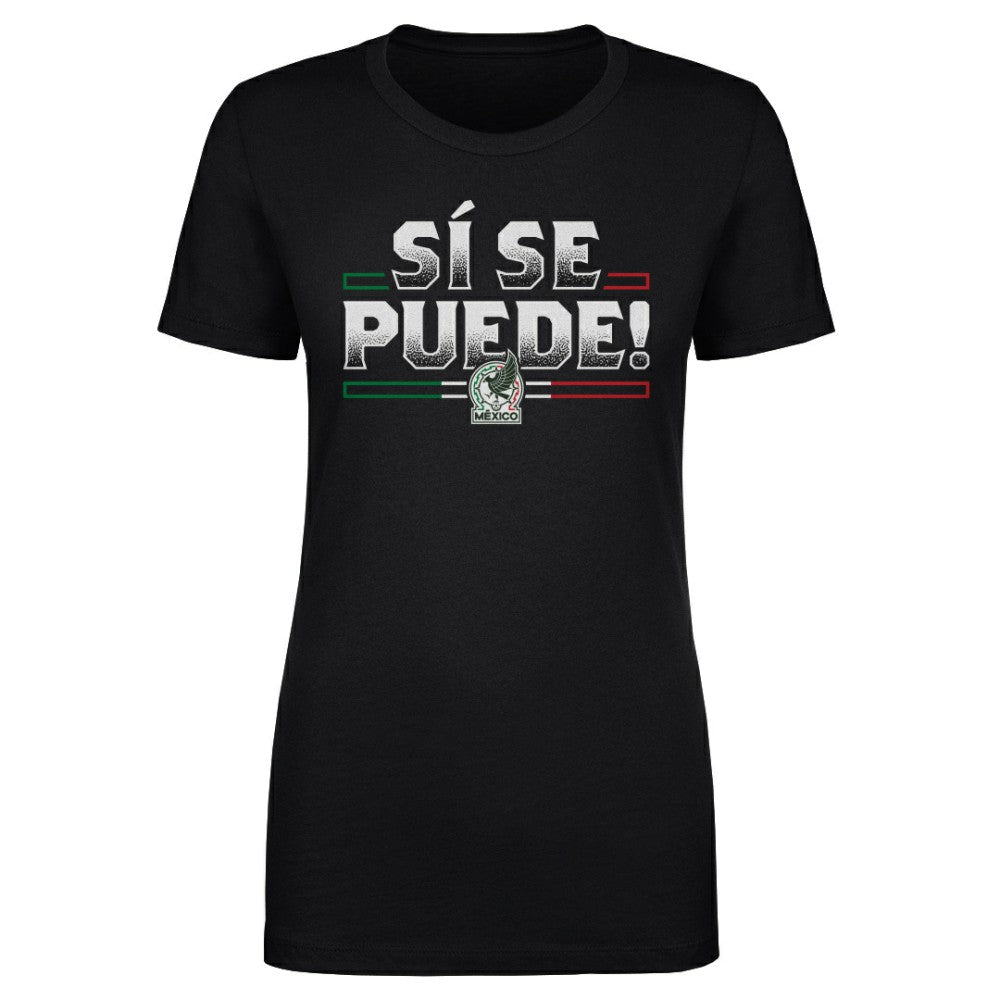 Mexico National Team 500 Level Women's Si Se Puede T-Shirt -  Black