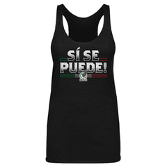 Mexico National Team 500 Level Women's Si Se Puede Tri-Blend Racerback Tank Top -  Black