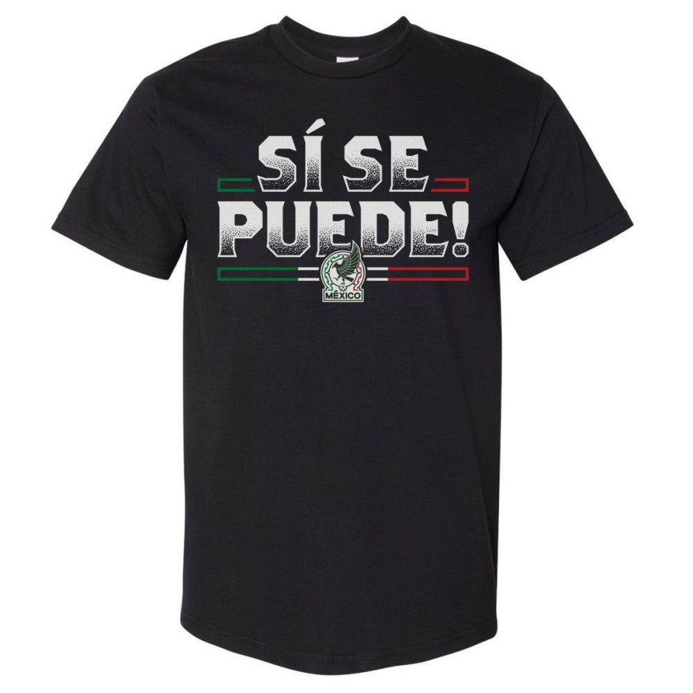 Mexico National Team 500 Level Si Se Puede Heavyweight T-Shirt -  Black