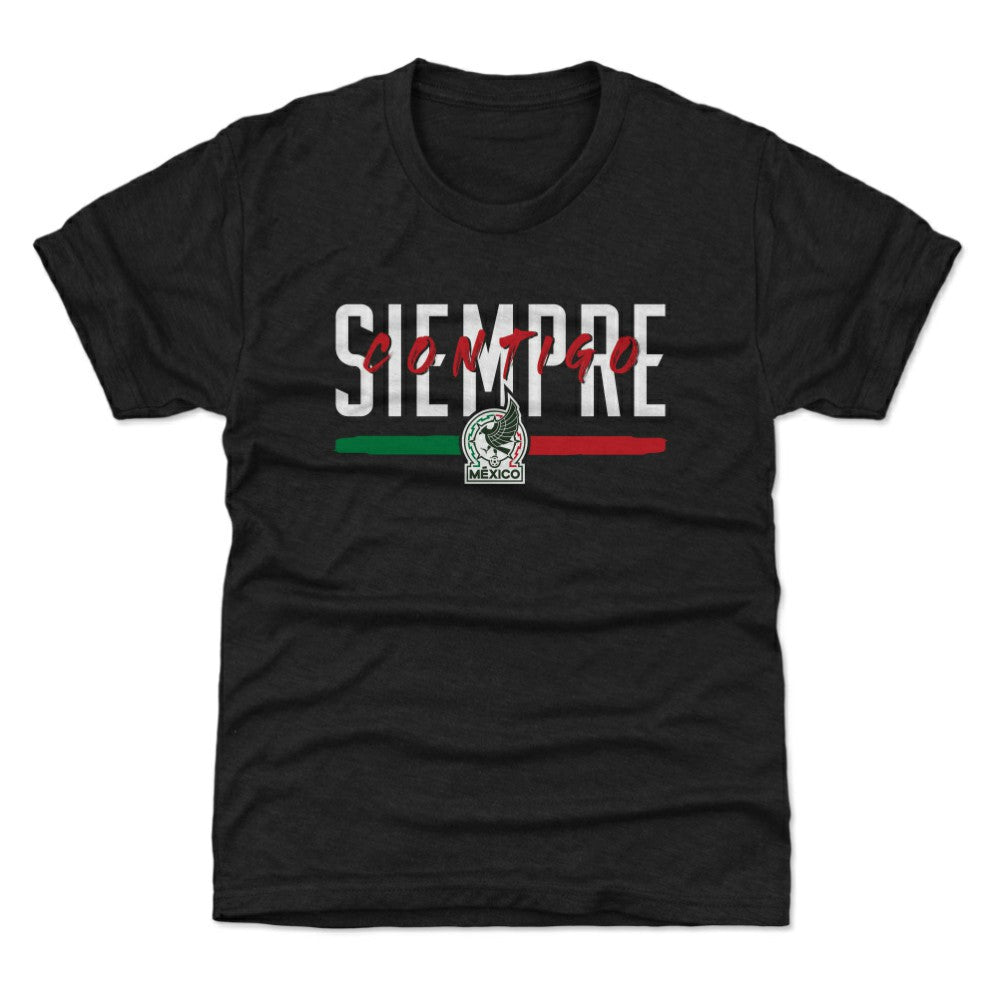 Mexico National Team 500 Level Youth Siempre Contigo T-Shirt -  Black