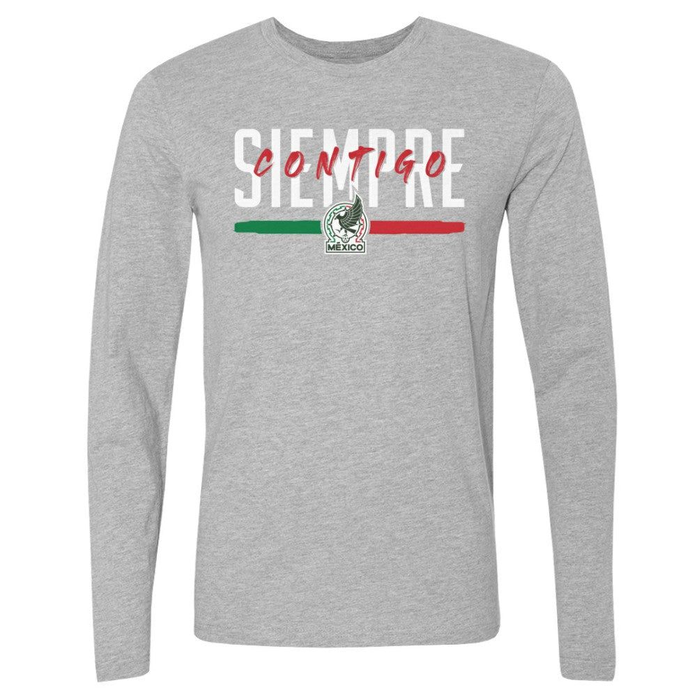 Mexico National Team 500 Level Siempre Contigo Long Sleeve T-Shirt -  Heather Gray