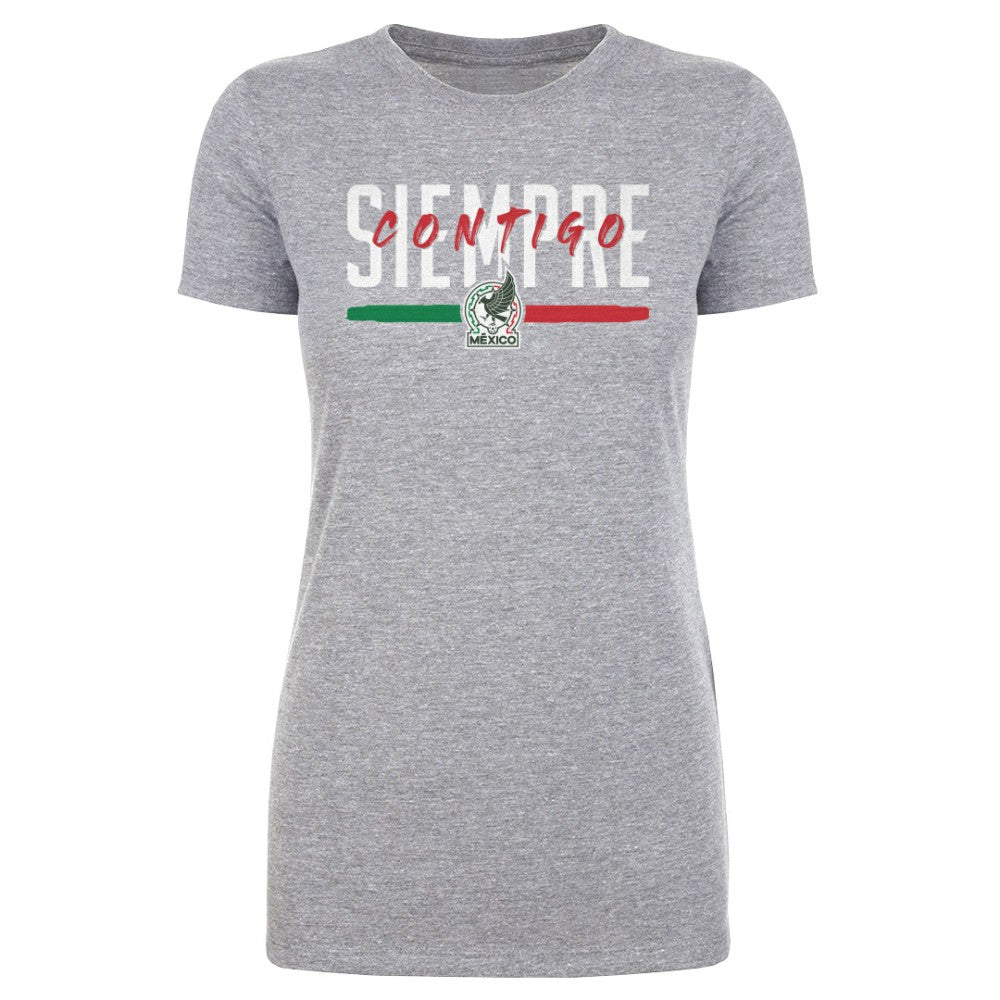 Mexico National Team 500 Level Women's Siempre Contigo T-Shirt -  Heather Gray