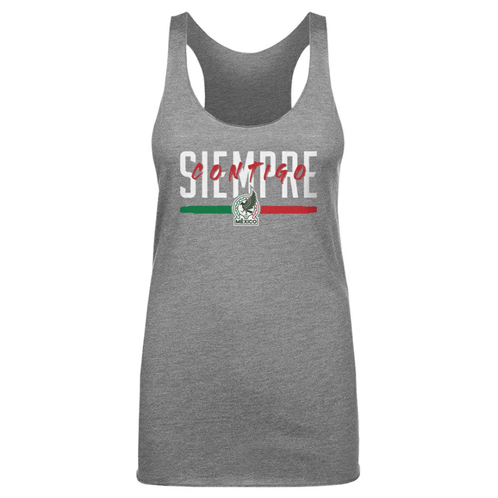Mexico National Team 500 Level Women's Siempre Contigo Tri-Blend Tank Top -  Gray
