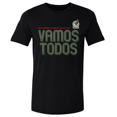 Mexico National Team 500 Level Vamos Todos Inline Bold Cotton T-Shirt -  Black