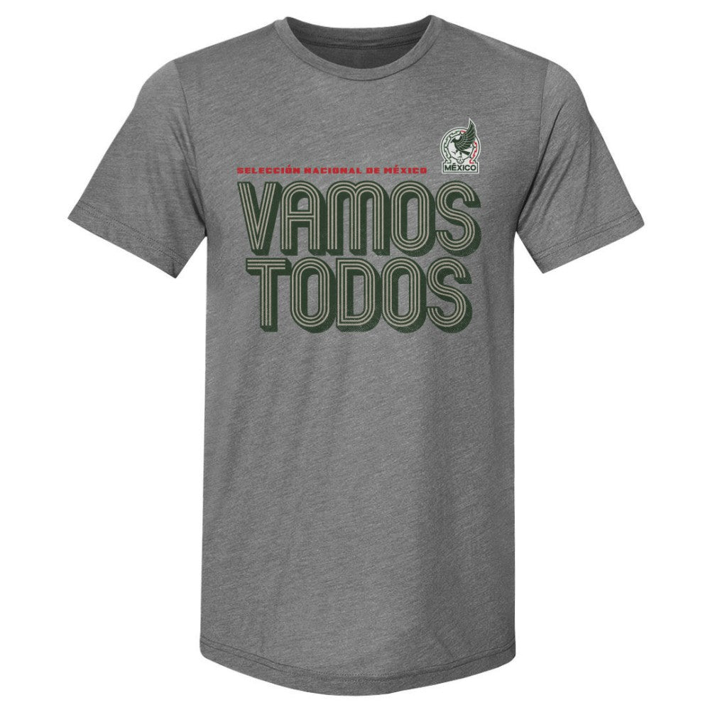 Mexico National Team 500 Level Vamos Todos Premium Tri-Blend T-Shirt -  Gray