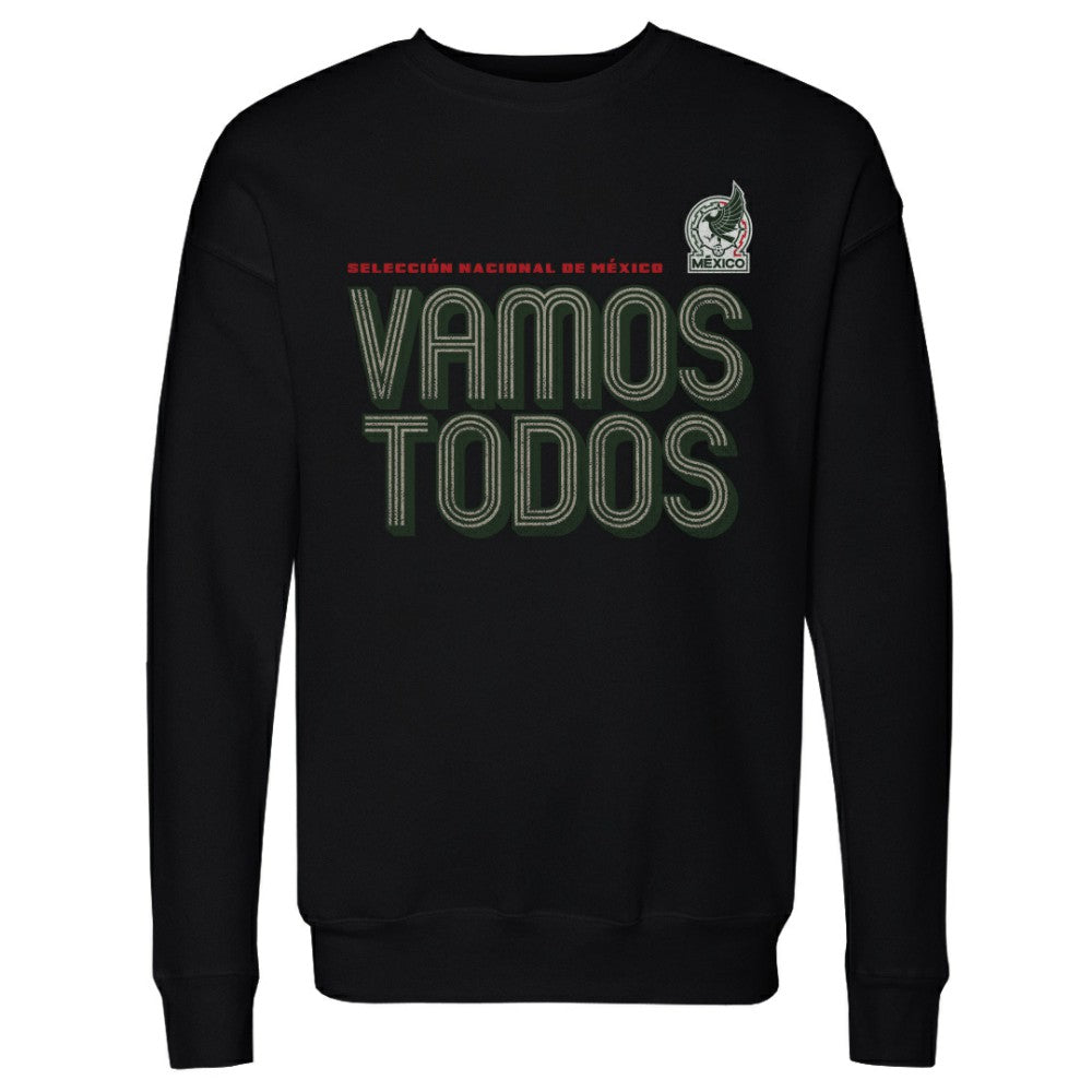 Mexico National Team 500 Level Vamos Todos Inline Bold Crewneck Sweatshirt -  Black