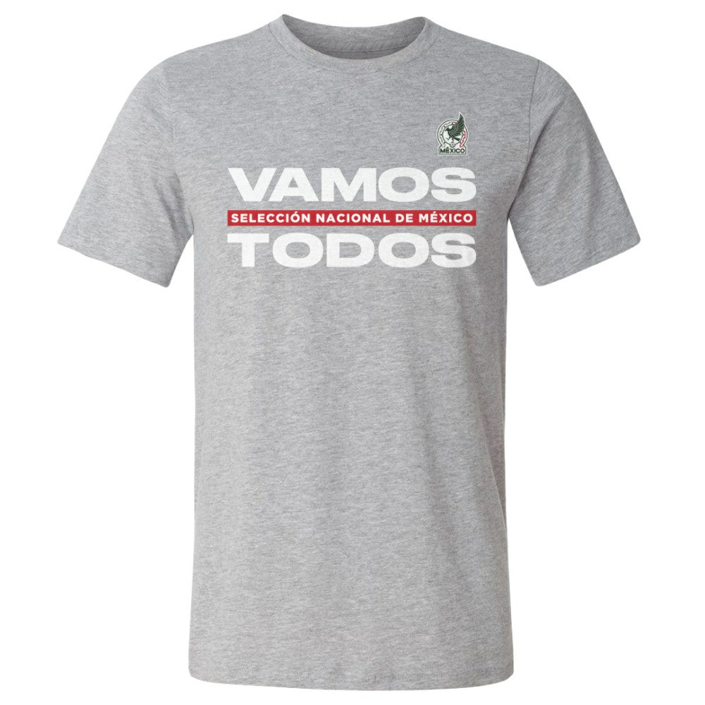 Mexico National Team 500 Level Vamos Todos Cotton T-Shirt -  Heather Gray