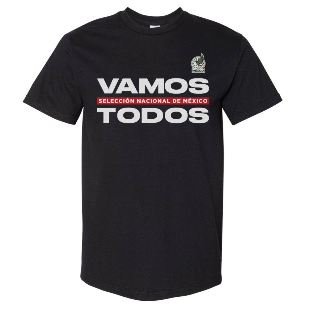 Mexico National Team 500 Level Vamos Todos Heavyweight T-Shirt -  Black