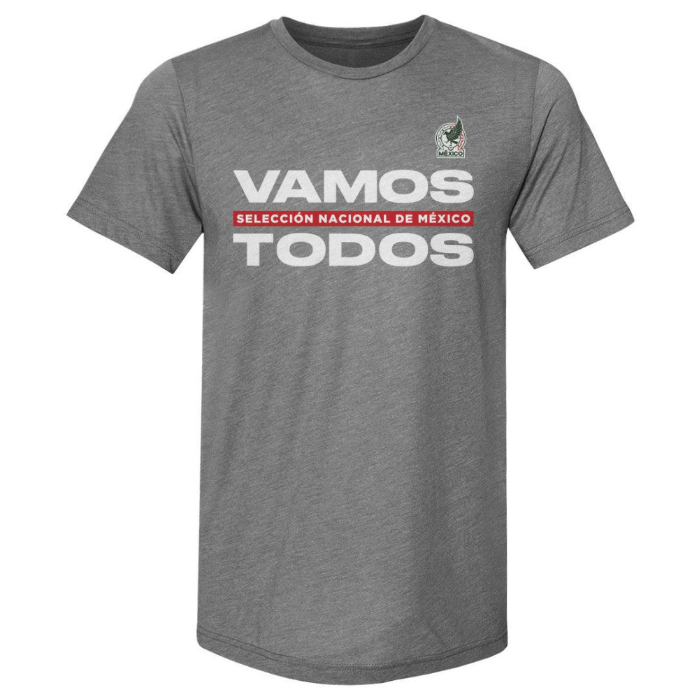 Mexico National Team 500 Level Vamos Todos Premium Tri-Blend T-Shirt -  Gray