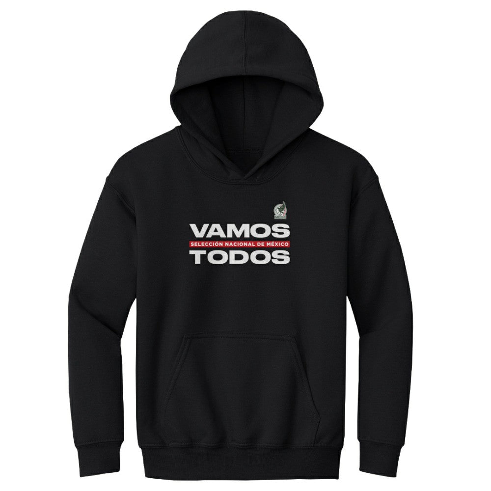 Mexico National Team 500 Level Youth Vamos Todos Pullover Hoodie -  Black