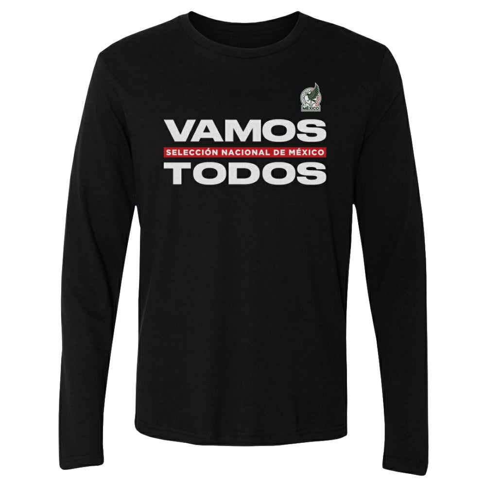Mexico National Team 500 Level Vamos Todos Long Sleeve T-Shirt -  Black