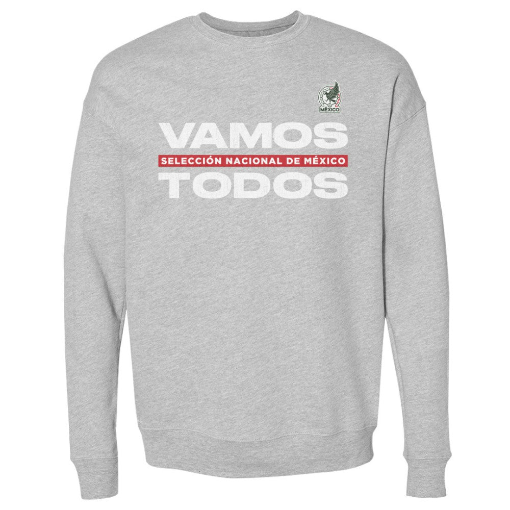 Mexico National Team 500 Level Vamos Todos Crewneck Sweatshirt -  Heather Gray