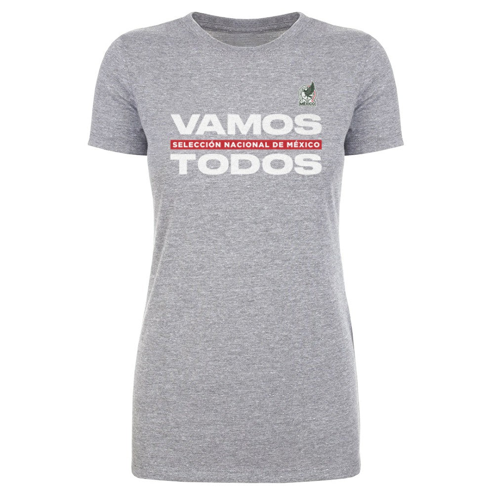 Mexico National Team 500 Level Women's Vamos Todos T-Shirt -  Heather Gray