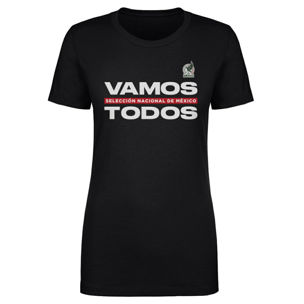 Mexico National Team 500 Level Women's Vamos Todos T-Shirt -  Black
