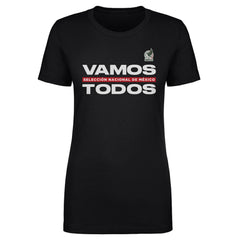 Mexico National Team 500 Level Women's Vamos Todos T-Shirt -  Black