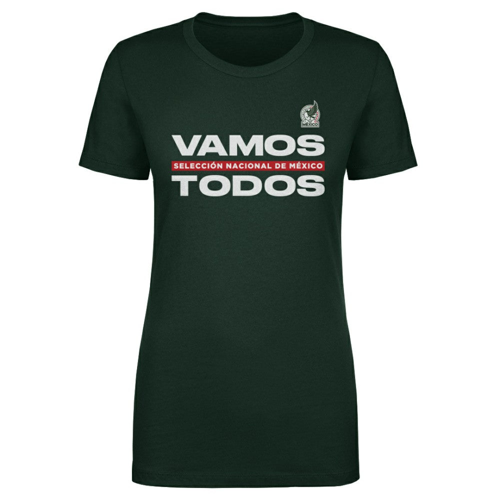 Mexico National Team 500 Level Women's Vamos Todos T-Shirt -  Dark Green