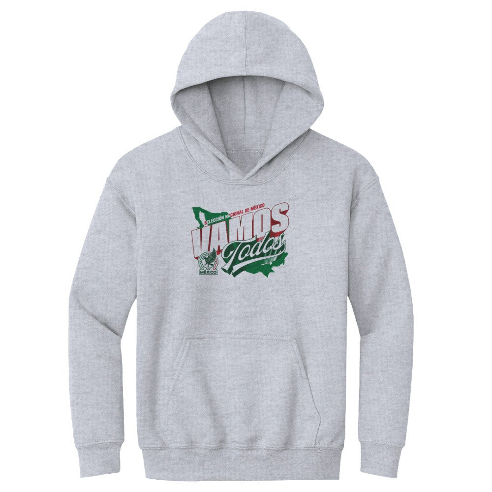 Mexico National Team 500 Level Youth Vamos Todos Country Pullover Hoodie -  Gray