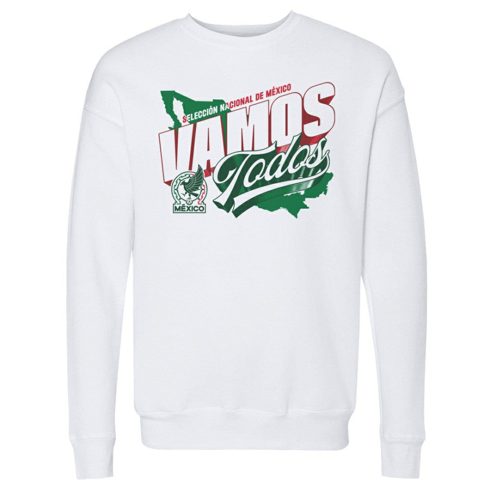 Mexico National Team 500 Level Vamos Todos Country Crewneck Sweatshirt -  White