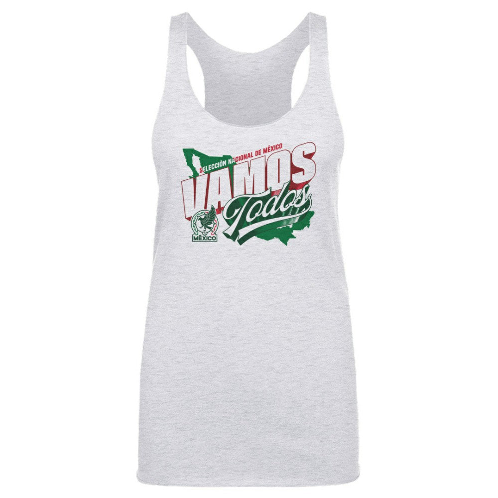 Mexico National Team 500 Level Women's Vamos Todos Country Tri-Blend Tank Top -  Gray
