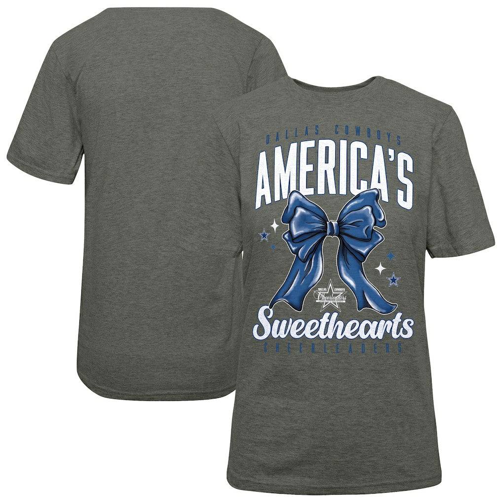 Cheerleaders Women's Sweetheart Bow T-Shirt - Dallas Cowboys