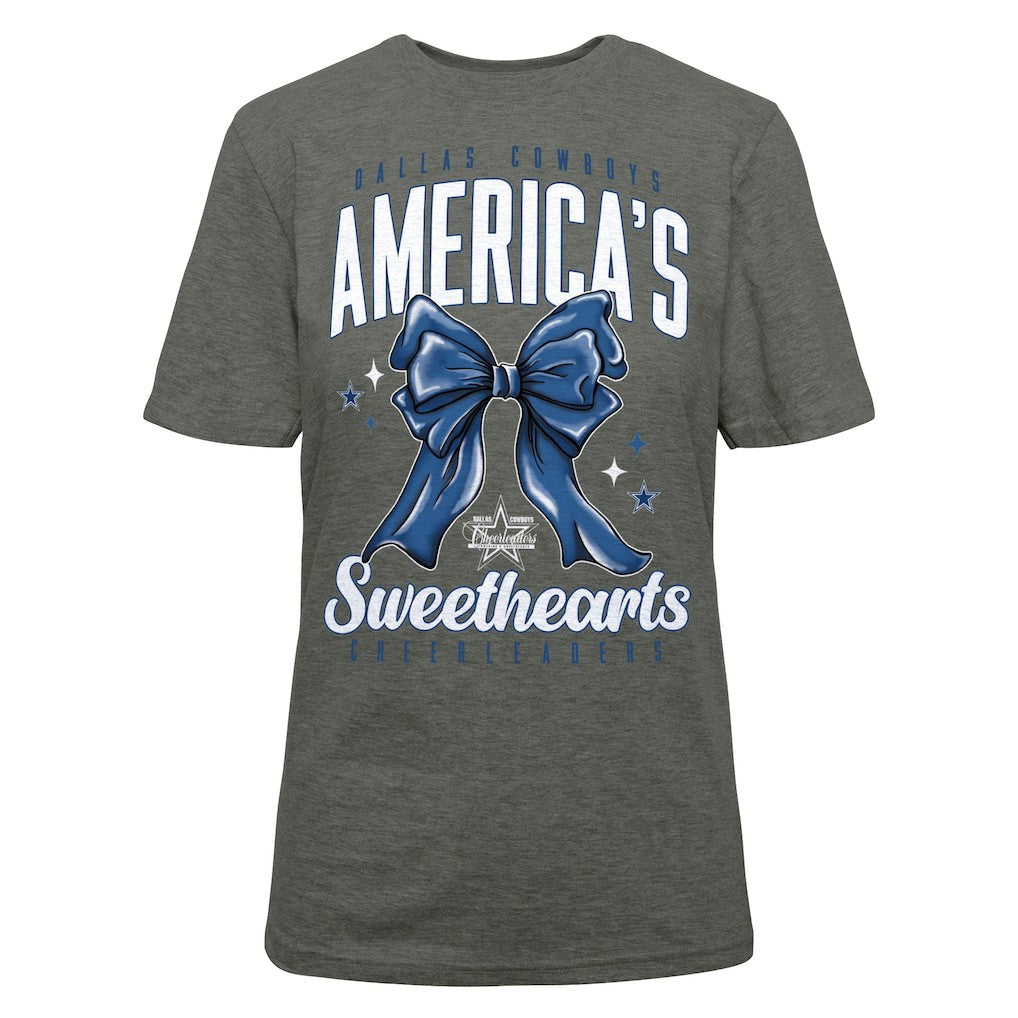 Cheerleaders Women's Sweetheart Bow T-Shirt - Dallas Cowboys