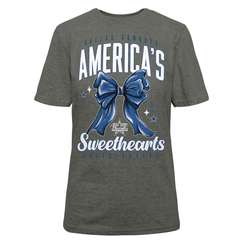 Cheerleaders Women's Sweetheart Bow T-Shirt - Dallas Cowboys
