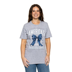 Cheerleaders Women's Sweetheart Bow T-Shirt - Dallas Cowboys