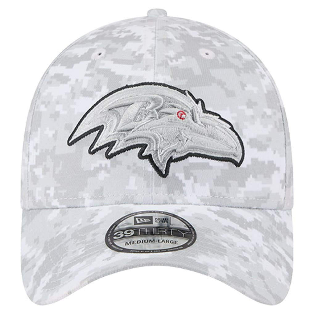 2025 Salute to Service Digital Camo Fan Pack 39THIRTY Flex Hat - Baltimore Ravens