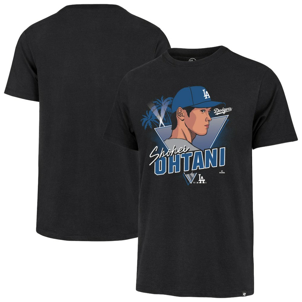 MLB Shohei Ohtani Los Angeles Dodgers '47 Player Caricature Franklin T-Shirt