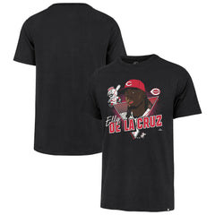 MLB Elly De La Cruz Cincinnati Reds '47 Player Caricature Franklin T-Shirt