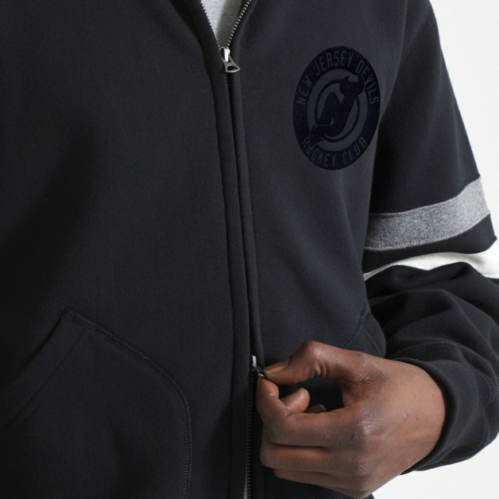 NHL Black New Jersey Devils Todd Snyder Full-Zip Fleece Jacket