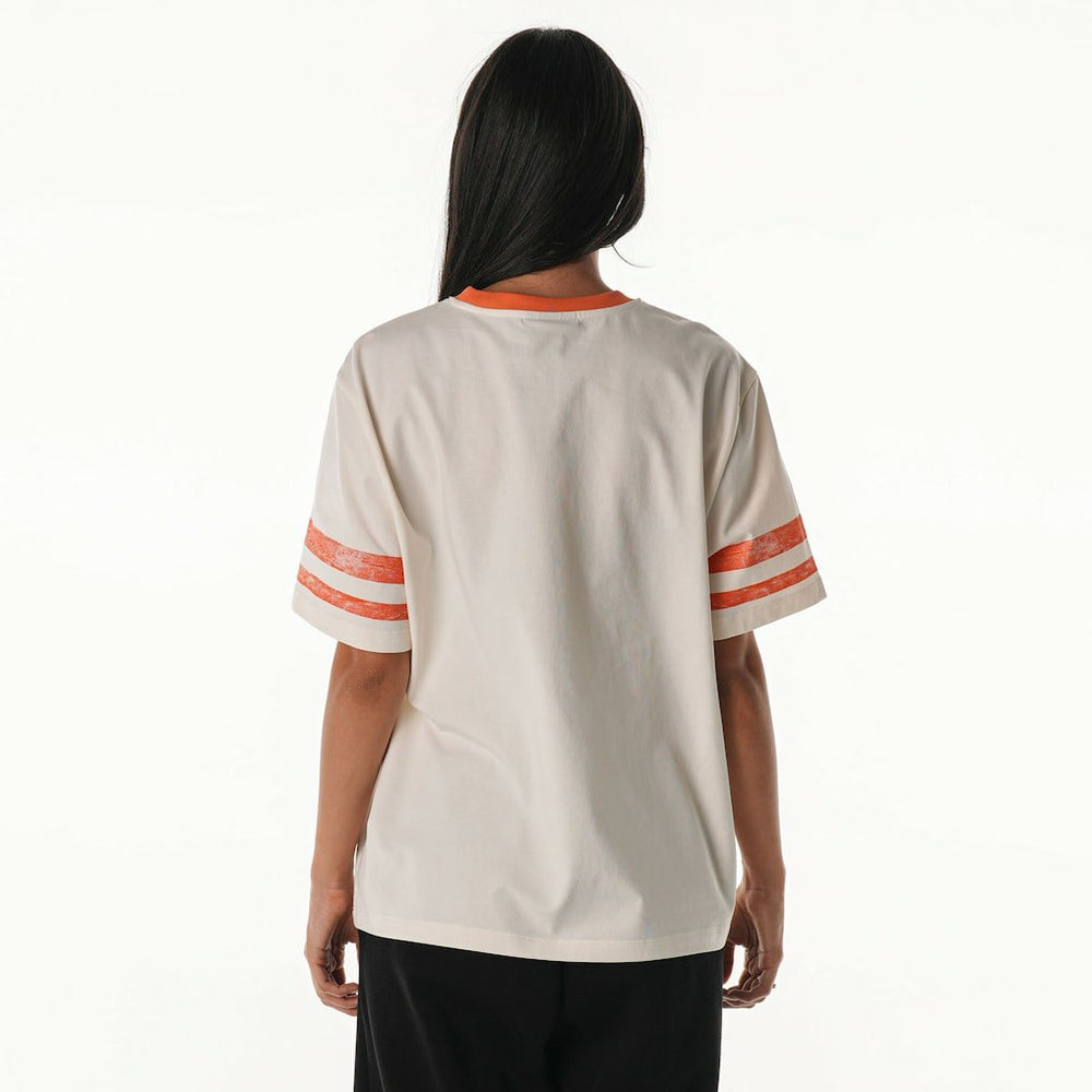 The Wild Collective Women's Vintage Drop Shoulder Oversized Boyfriend T-Shirt - Cleveland Browns