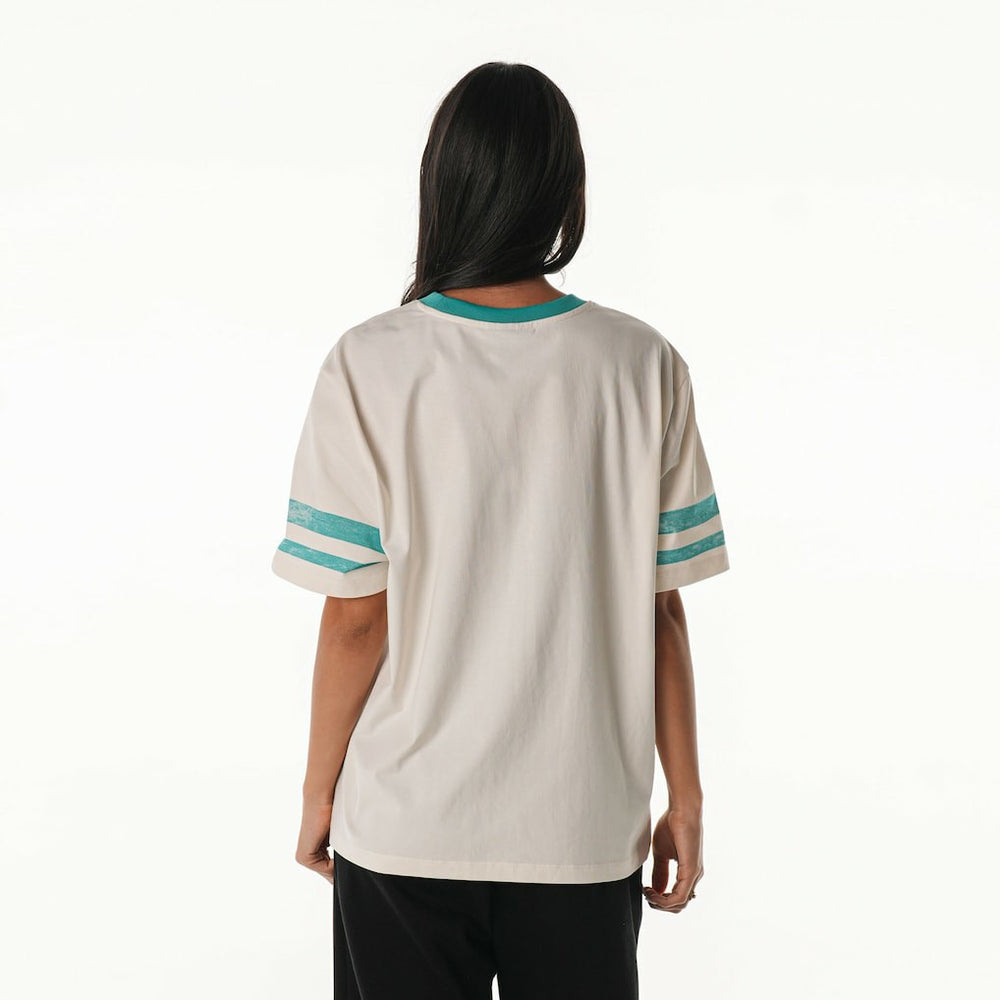 The Wild Collective Women's Vintage Drop Shoulder Oversized Boyfriend T-Shirt - Miami Dolphins