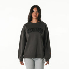 The Wild Collective Women's Rock Crystal Oversized Crewneck Sweatshirt - Washington Commanders