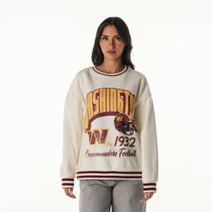The Wild Collective Women's Oversized Vintage French Terry Sweatshirt - Washington Commanders