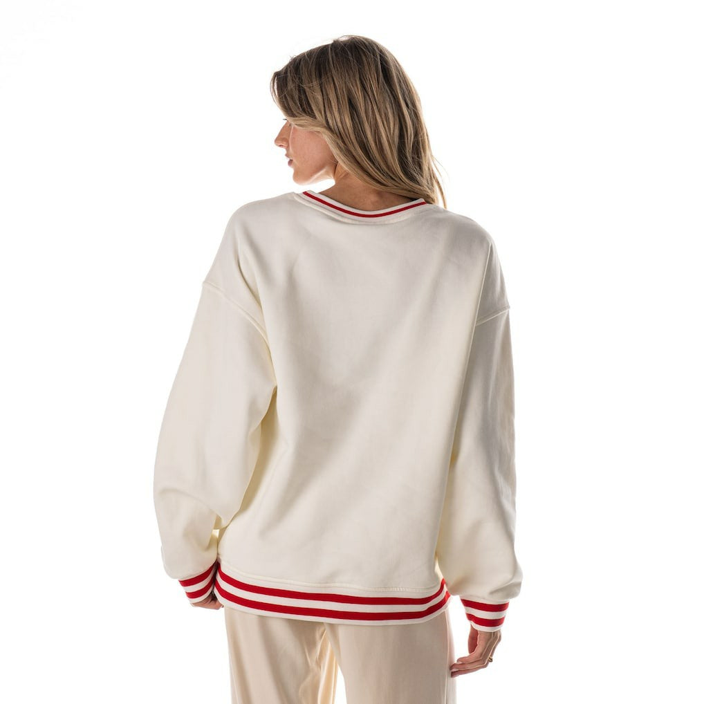 The Wild Collective Women's Oversized Vintage French Terry Sweatshirt - Kansas City Chiefs