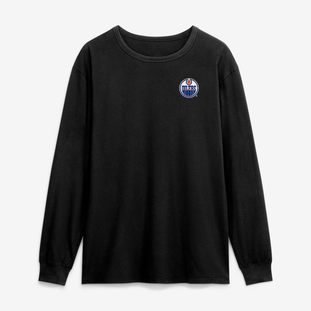 NHL Black Edmonton Oilers Fanatics Game Long Sleeve T-Shirt