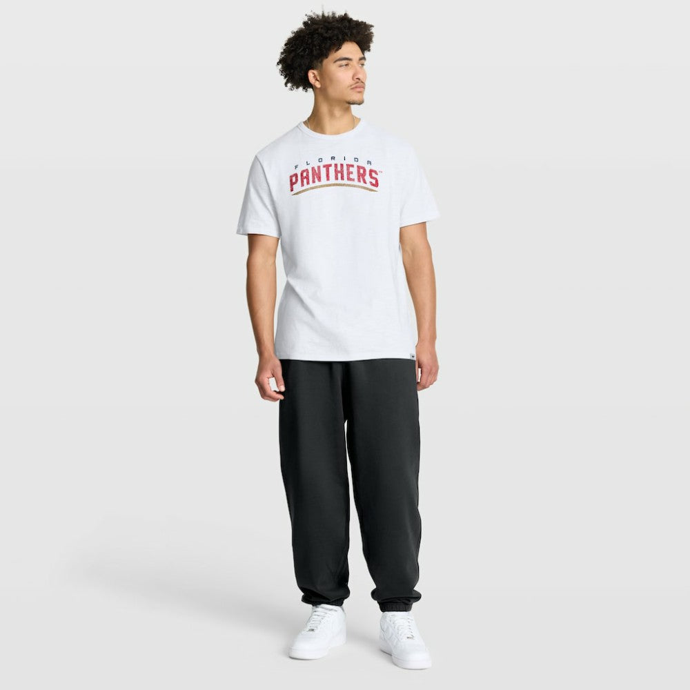 NHL White Florida Panthers Fanatics Play Distressed Wordmark Stadium Slub T-Shirt