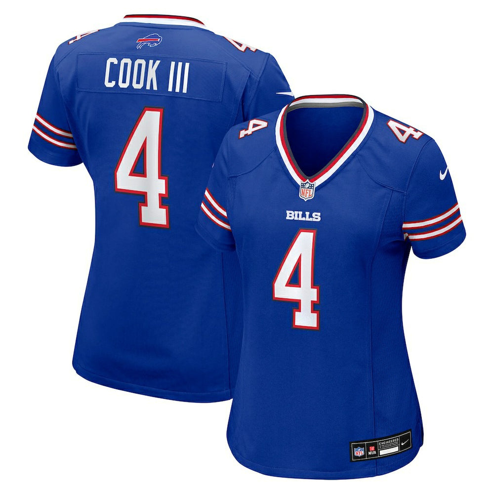 James Cook III  Women's Team Game Jersey - Buffalo Bills