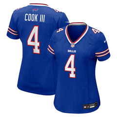 James Cook III  Women's Team Game Jersey - Buffalo Bills