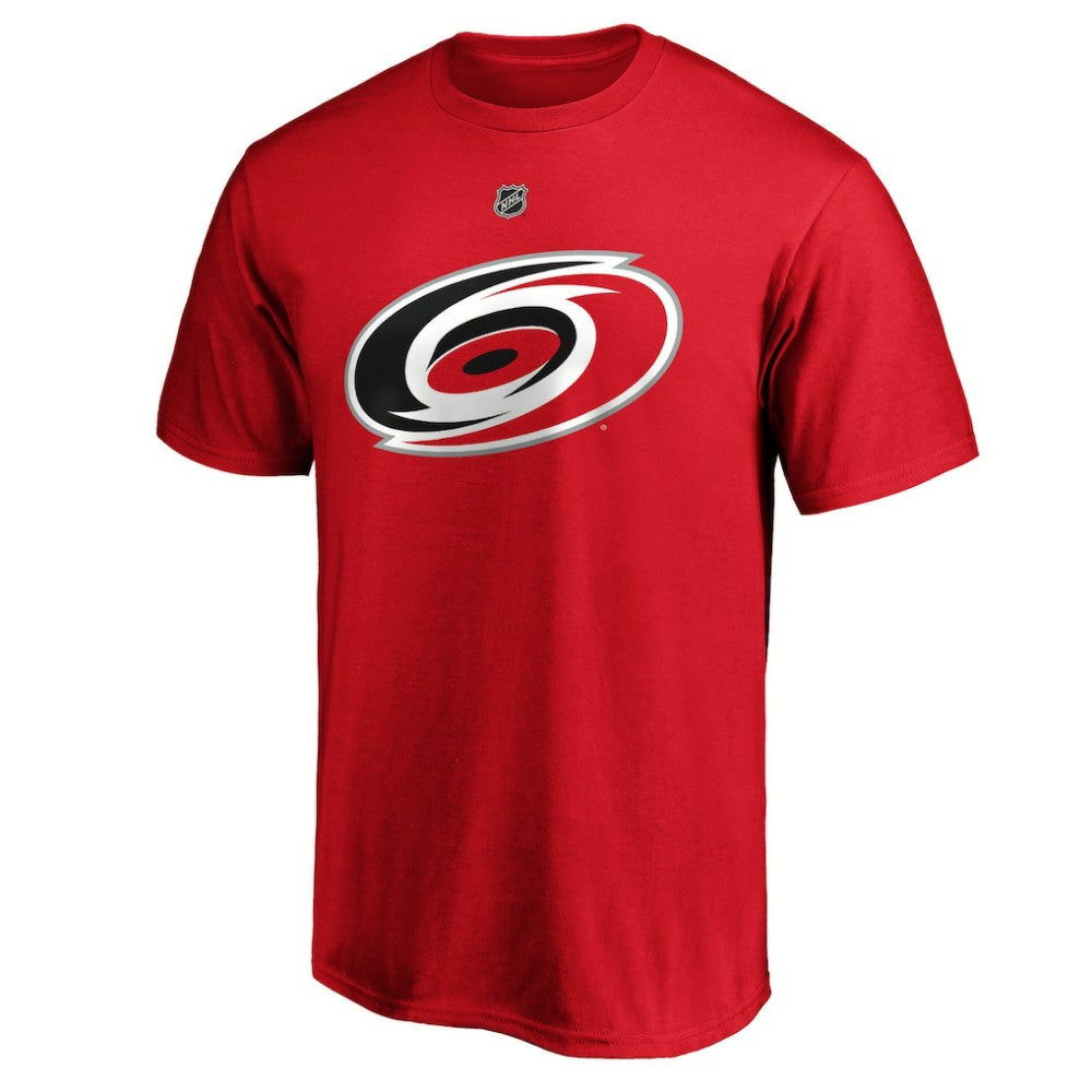 NHL Red Andrei Svechnikov Carolina Hurricanes Fanatics Authentic Stack Name & Number T-Shirt