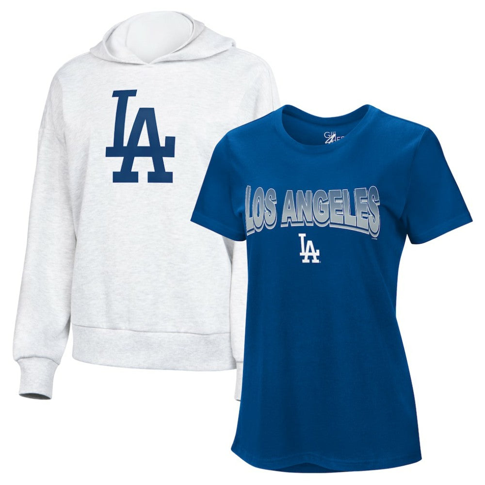 MLB Los Angeles Dodgers G-III 4Her by Carl Banks Women's T-Shirt and Hoodie Combo Pack