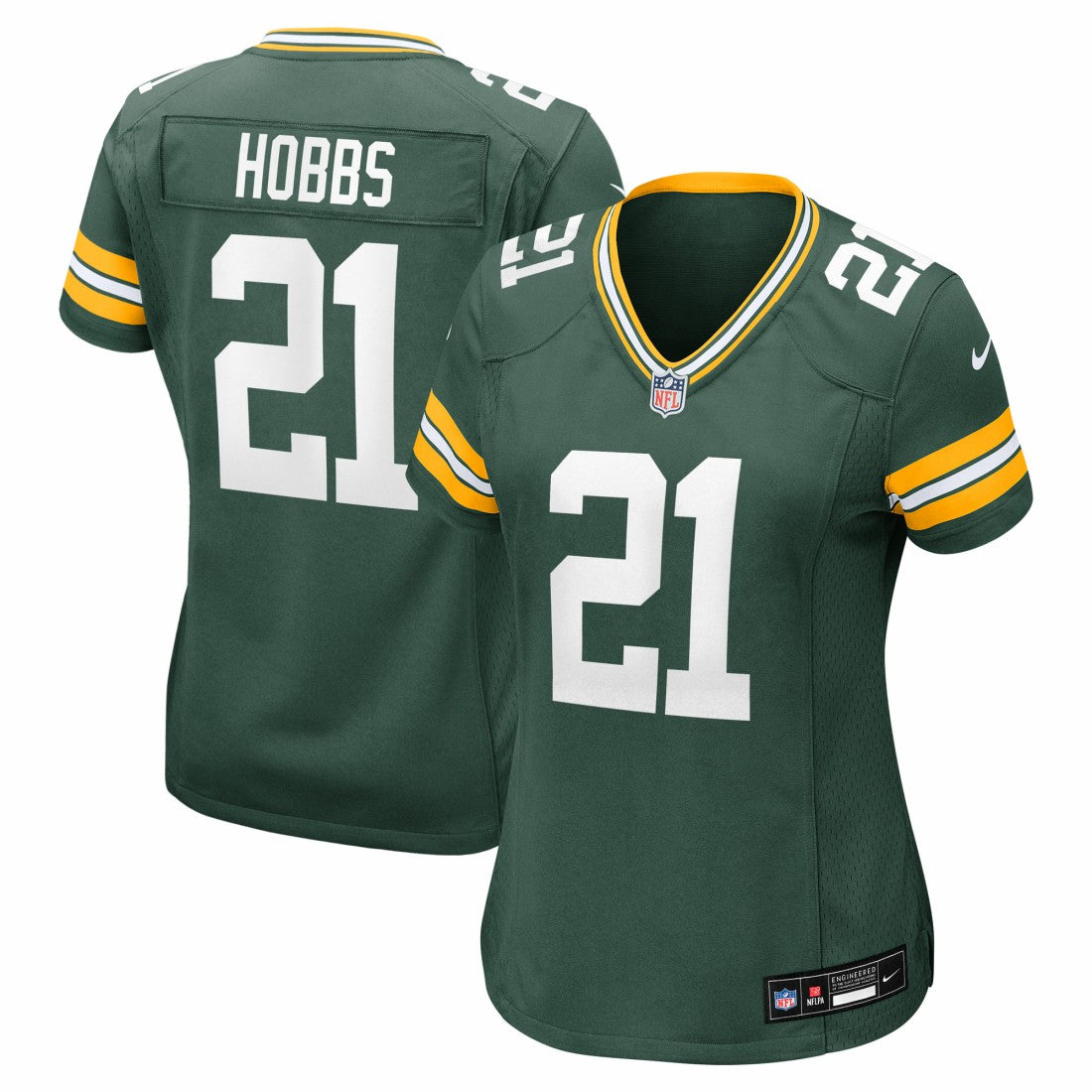 Nate Hobbs  Women's Team Game Jersey - Green Bay Packers
