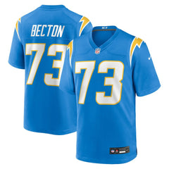 Mekhi Becton  Team Game Jersey - Los Angeles Chargers
