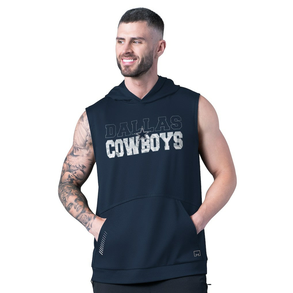 MSX by Michael Strahan Tri-Blend Rebound Sleeveless Hoodie - Dallas Cowboys