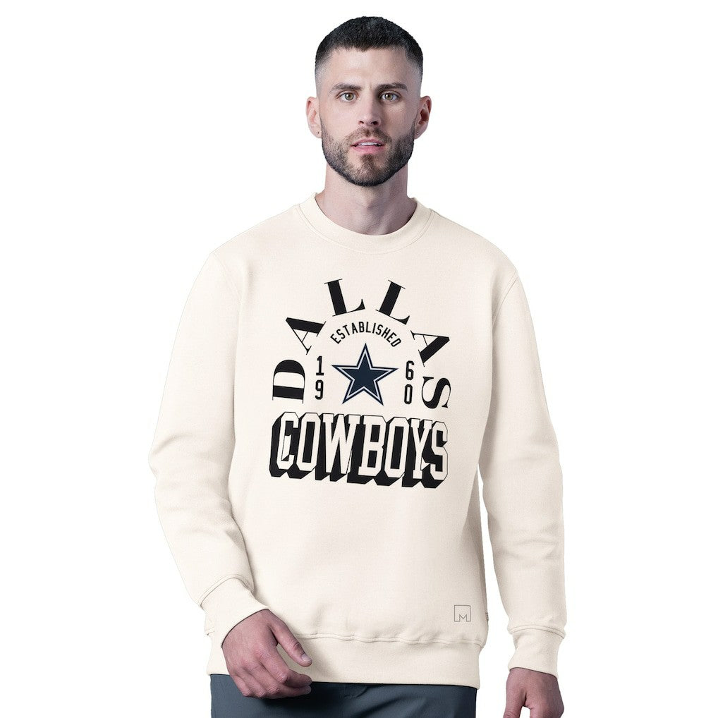 MSX by Michael Strahan Whiteout Tri-Blend Sweatshirt - Dallas Cowboys