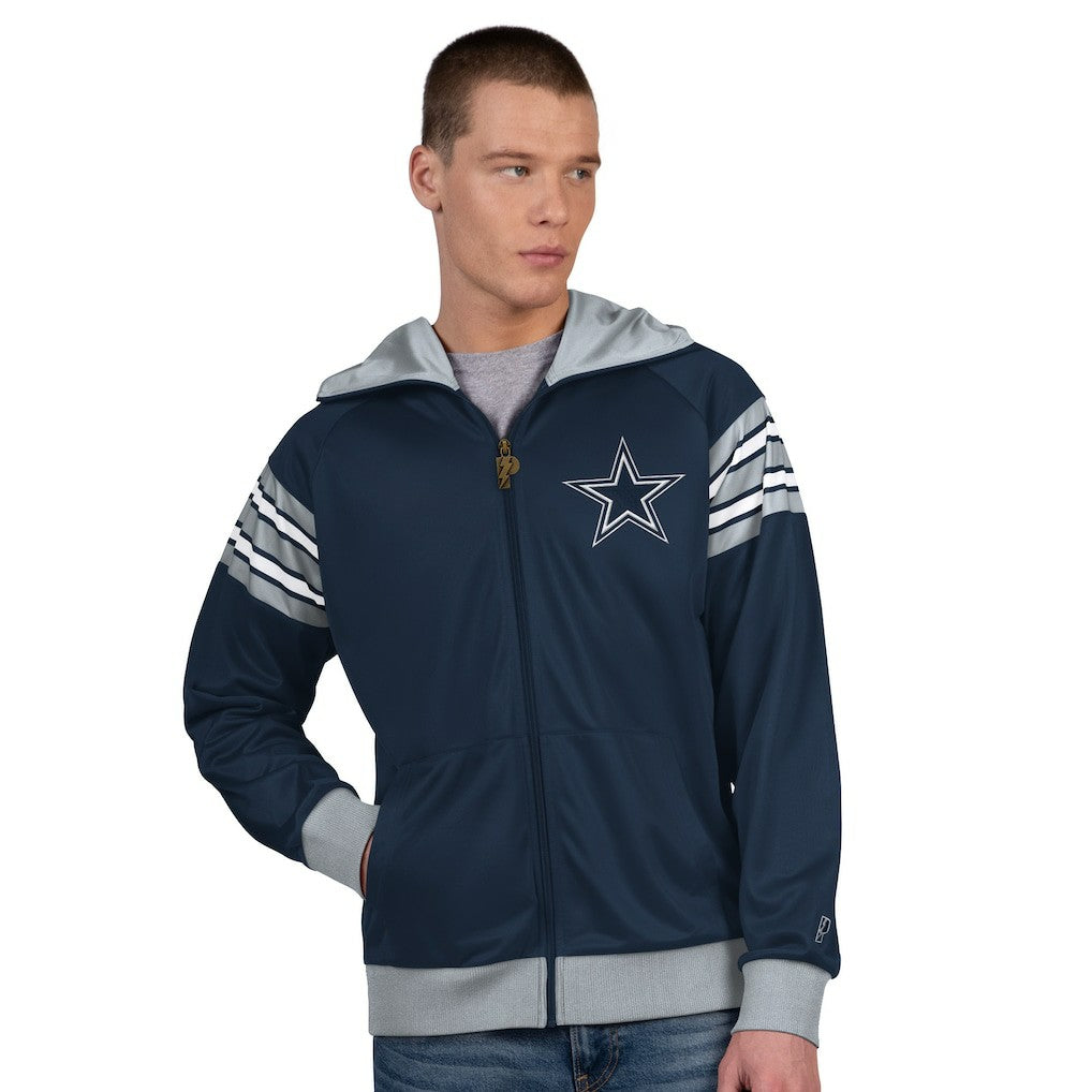 Pro Player Helmet Full-Zip Hooded Track Jacket - Dallas Cowboys