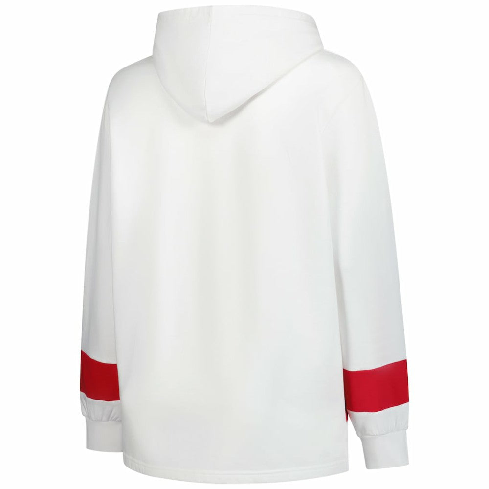NHL White Detroit Red Wings Profile Women's Plus Size Hoodie